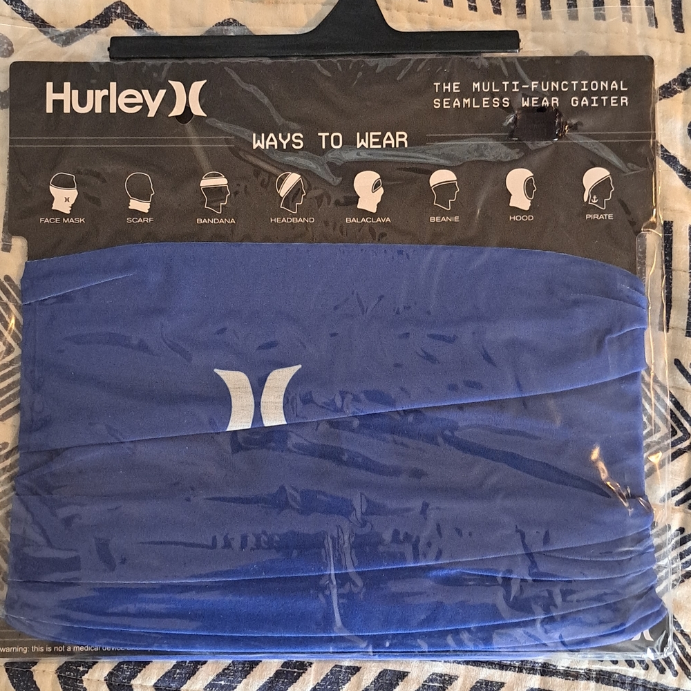 Hurley Blue Multi-Use Gaiter